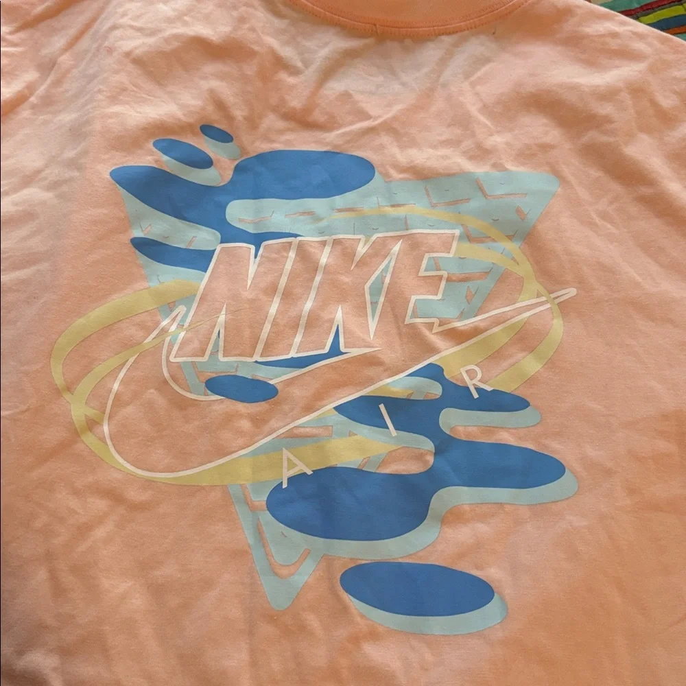 Nike Light Pink Tee with Blue Graphic size 2XL brand new tags